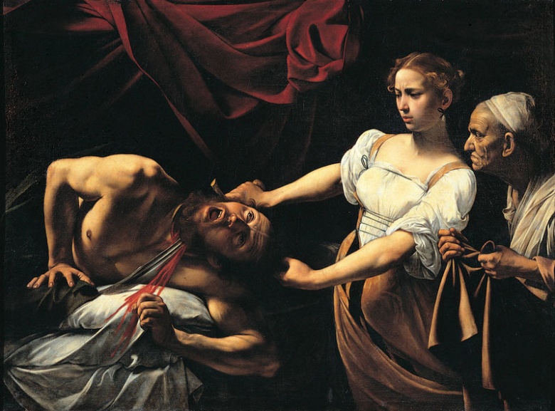 Караваджо «Юдифь, обезглавливающая Олоферна» 1598-99гг.